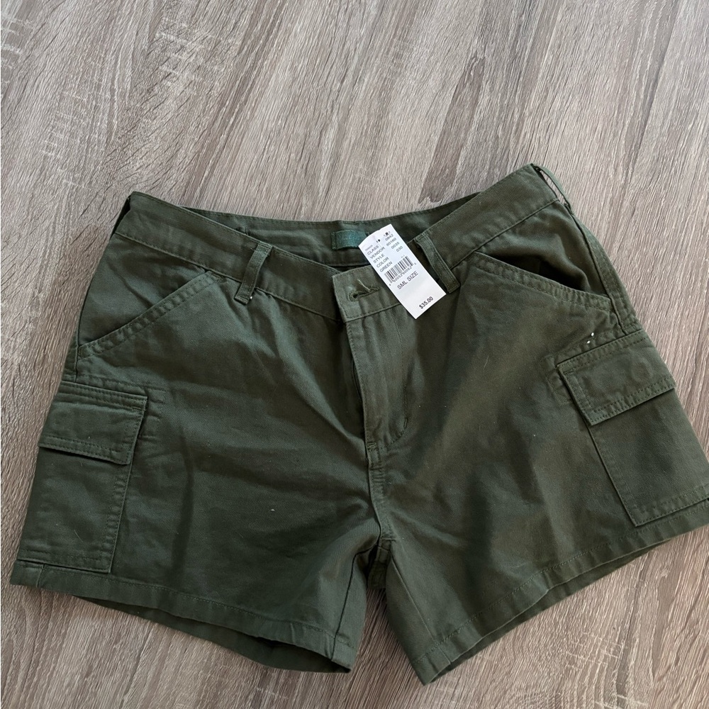 Pac Sun Olive Green Cargo Shorts